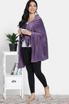 Zivame Velour Sleep Shrug - Purple Pennat — thumbnail 4